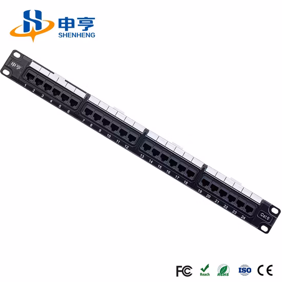 CAT6 24 Port Net Work UTP Patch Panel 1u 19inch Rack Mount Keystone Network Data Patch Panel