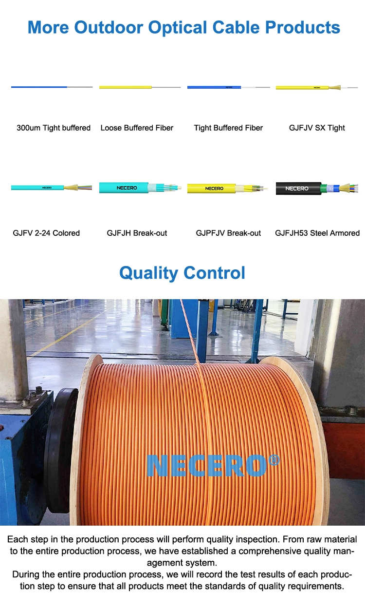 GJFJV Best Price Indoor Fiber Cable Single Mode Optical Fiber 2 Core