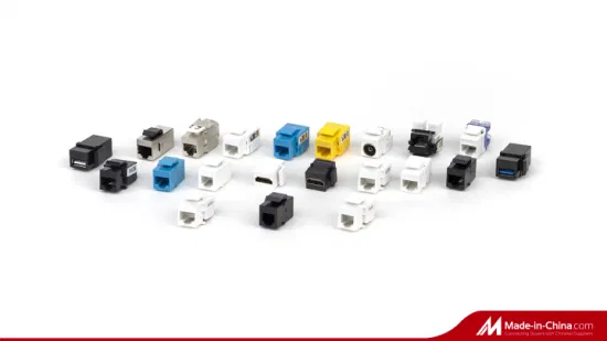 RJ45 CAT6A 키스톤 잭 차폐 FTP 8p8c 키스톤 모듈 커넥터